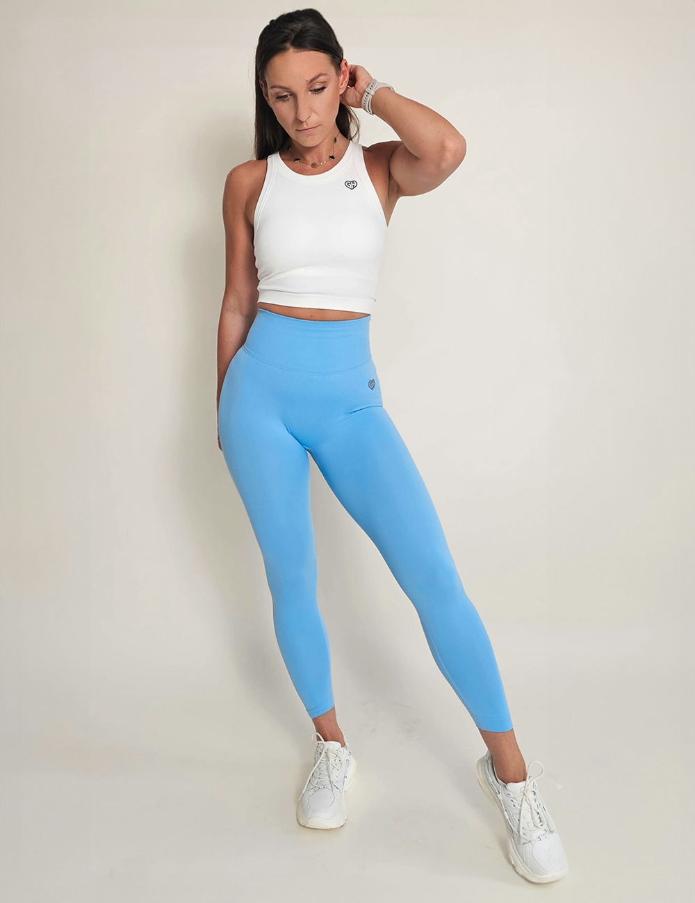 Legginsy Bezszwowe  Scrunch Essence Baby Blue - Gymhero