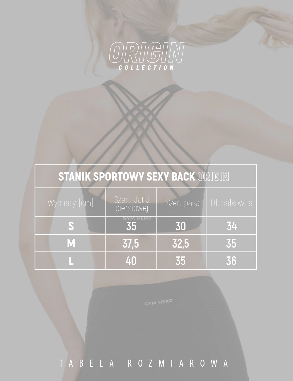 Stanik sportowy Sexy Back Czarny - Gymhero