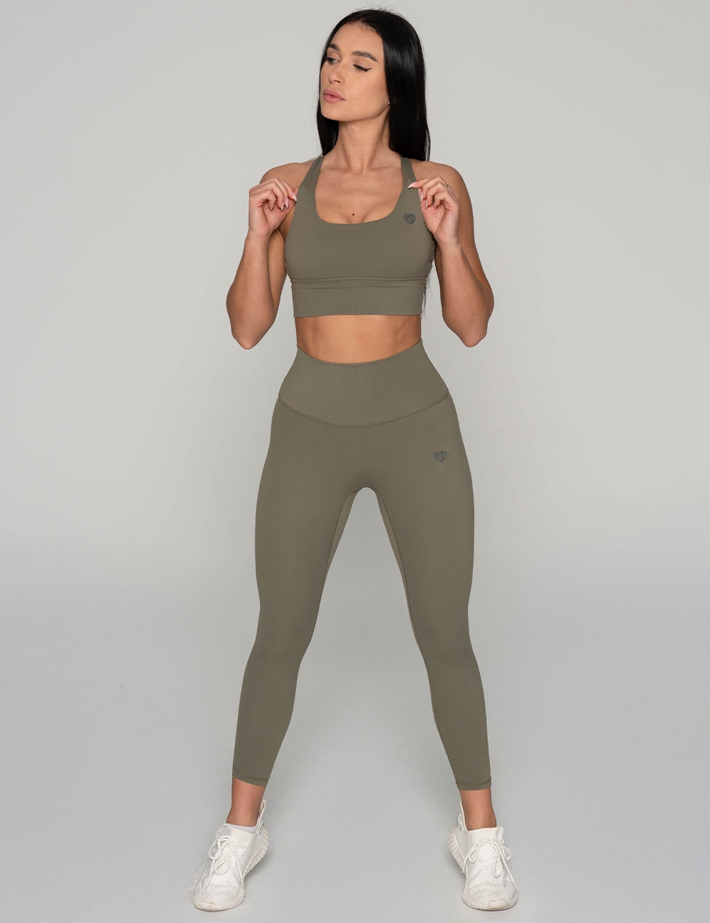 Legginsy Sportowe Easy-one khaki - Gymhero