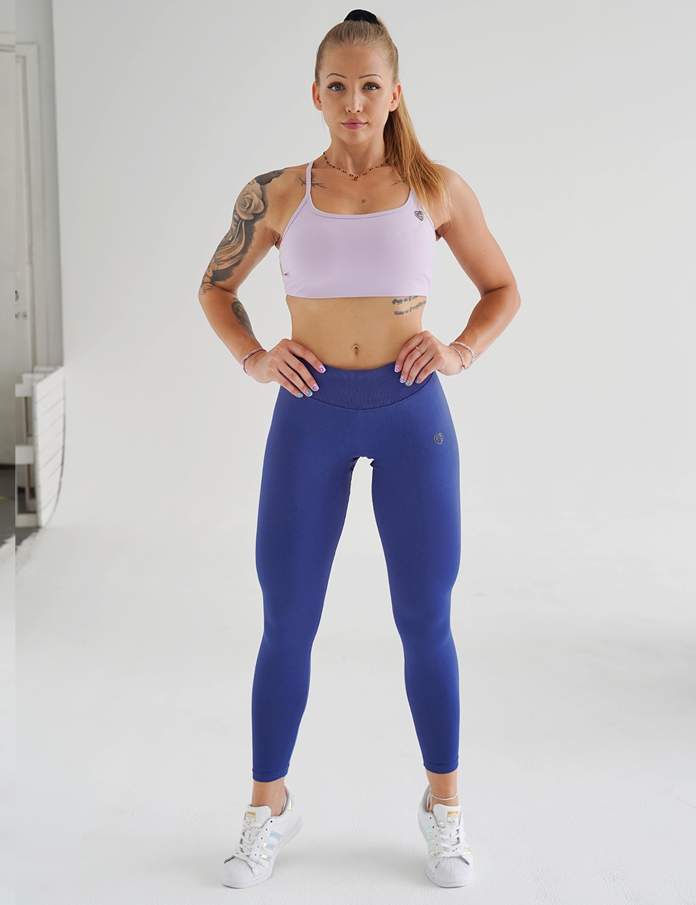 Legginsy Bezszwowe Scrunch 2.0 Kobaltowe - Gymhero