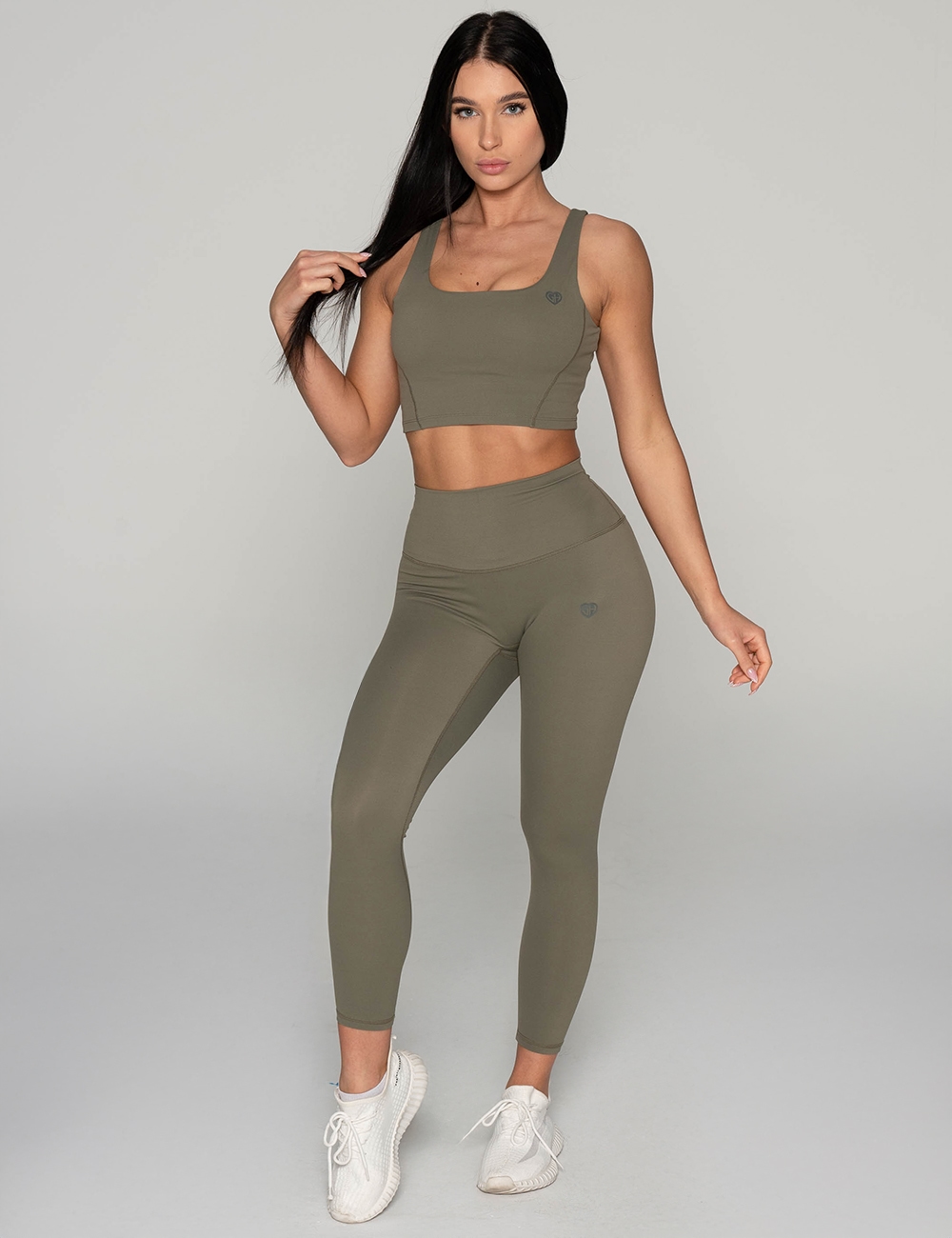 Legginsy Sportowe Easy-one khaki - Gymhero