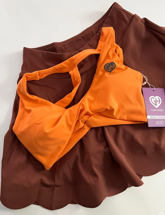 Stanik Sportowy Summer Twist Pomarańczowy