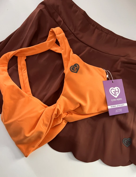 Stanik Sportowy Summer Twist Pomarańczowy