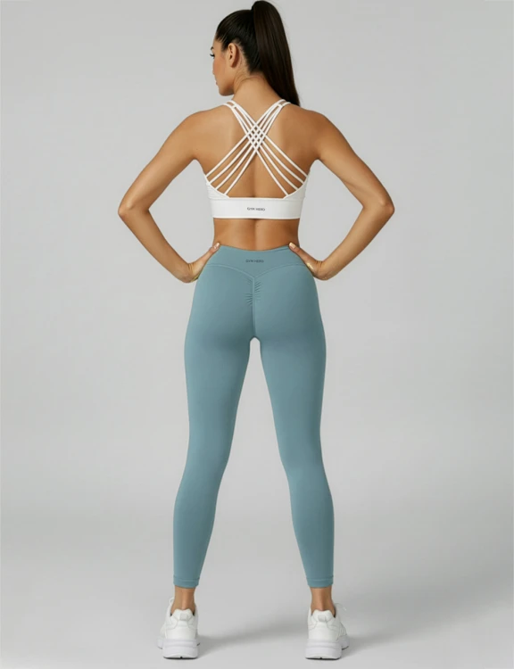 Legginsy bezszwowe Scrunch 2.0 Flat Green