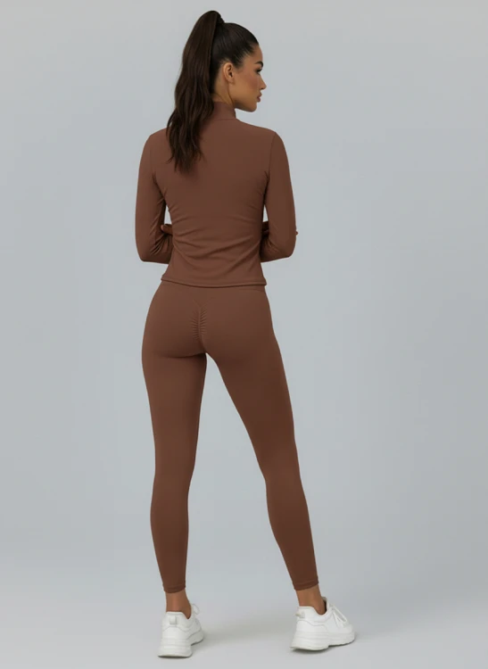 Long Sleeve Flex Flow Mocha