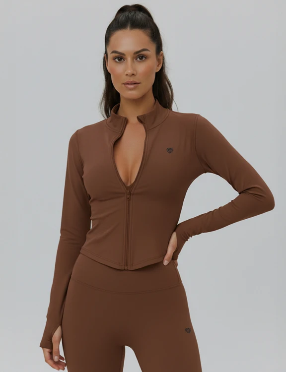 Long Sleeve Flex Flow Mocha