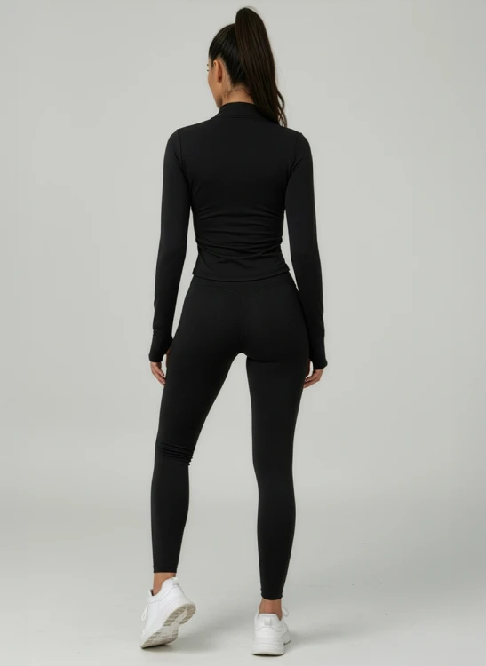 Long Sleeve Flex Flow Czarny