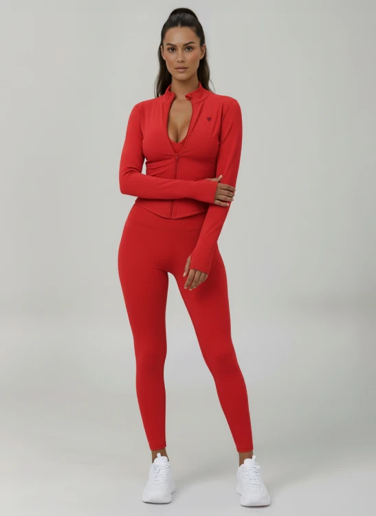 Legginsy Sportowe Flex Flow Czerwone