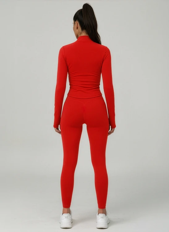 Legginsy Sportowe Flex Flow Czerwone