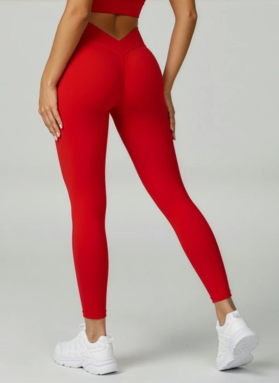Legginsy Sportowe Flex Flow Czerwone