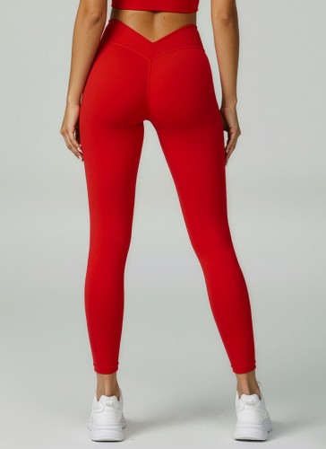 Legginsy Sportowe Flex Flow Czerwone
