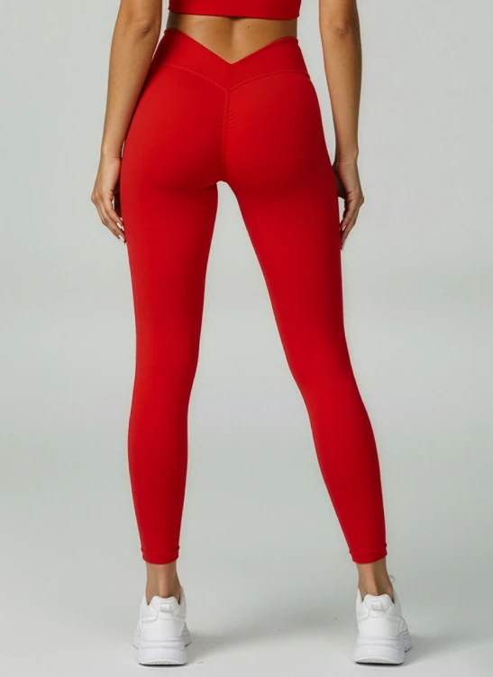 Legginsy Sportowe Flex Flow Czerwone