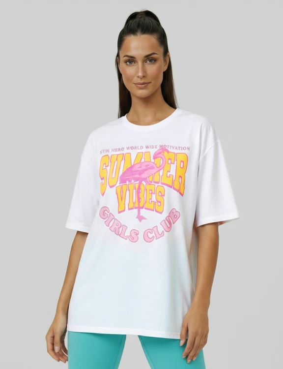 T-Shirt Gym Hero „SUMMER VIBES GIRLS CLUB”